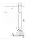 Fig. 02 - Temporary railing for a building including dual-use corner pulley and associated methods