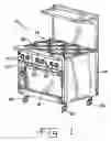 Fig. 02 - cooking range assembly and monolithic drip pan