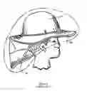 Fig. 03 - Hard hat sun shade