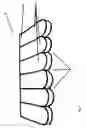 Fig. 04 - Device for maintaining window coverings or vertically hanging flexible panels