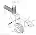 Fig. 03 - Shopping cart with trailing end brake kit