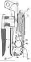 Fig. 01 - Clamping device having an actuating carriage which moves a movable jaw toward a stationary jaw