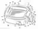 Fig. 01 - Liquid container with hingedly attached funneled dish