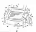 Fig. 02 - Liquid container with hingedly attached funneled dish