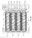 Fig. 74 - Coaxial-flow heat transfer system employing a coaxial-flow heat transfer structure having a helically-arranged fin structure disposed along an outer flow channel for constantly rotating an aqueous-based heat transfer fluid flowing therewithin so as to improve heat transfer with geological environments