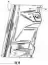 Fig. 12 - Refrigerator with diagonal ice chute dispenser