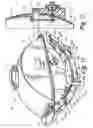 Fig. 14 - Barbecue grill with frame and mounting assembly