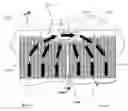 Fig. 06 - Patterned electrical foil heater element having regions with different ribbon widths