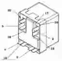 Fig. 01 - Voltmeter relay with shaped base which contains slots designed to form seatings for the insertion of 