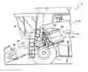 Fig. 01 - Combine threshing rotor front bearing and inlet section with anti-wind features
