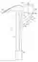 Fig. 01 - Hammer and hammer head having a frontal extractor