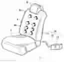 Fig. 01 - Vehicle seats with plurality of pneumatic massaging elements