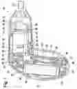 Fig. 02 - Battery-driven screwdriver with a two-part motor housing and a separate, flanged gear unit