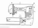 Fig. 01 - Embroidery unit and auxiliary cover for sewing machine