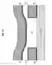 Fig. 12 - Polymer memory with adhesion layer containing an immobilized metal