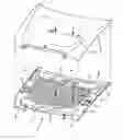 Fig. 01 - Engine hood comprising a protective device for pedestrians