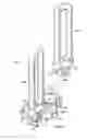Fig. 07 - Fluorescent task lamp with optimized bulb alignment and ballast