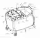 Fig. 01 - Clips for mounting accessories to play yards and methods of operating the same