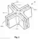 Fig. 04 - Connection block with bar-adapting trenches for adapting and holding framing bars at fixed orientations