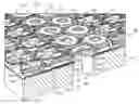 Fig. 01 - Ink jet printhead with active and passive nozzle chamber structures arrayed on a substrate