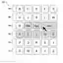 Fig. 01 - Keyboard layout for mouse or rocker switch text entry