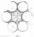 Fig. 04 - Aerodynamic pattern for a golf ball