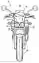 Fig. 01 - Windscreen attachment for a motorcycle