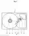 Fig. 02 - Disk drive disk clamping via a hub flange, a clamp, and an O-ring