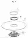 Fig. 04 - Disk drive disk clamping via a hub flange, a clamp, and an O-ring