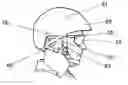 Fig. 01 - Drop-down eye protection for safety helmets