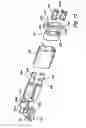Fig. 10 - Mobile communications device with synchronising hinge