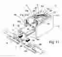 Fig. 12 - Device for assembling heat conductive tubes to heat dissipating plates