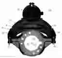 Fig. 01 - Vertical mounting of air disk brake caliper assembly