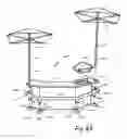 Fig. 43 - Portable bar with portable barbecue