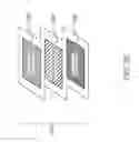 Fig. 67 - Printhead integrated circuit with coupled arrays of transistor drive circuits and nozzles