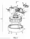 Fig. 03 - Totally integrated engine cooling module for D.C. motors employing fan hub and shroud hub as motor covers