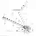 Fig. 04 - Supporting mechanism for a deck frame of a folding-up treadmill