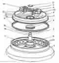 Fig. 01 - Fixing device for a centrifuge rotor cover