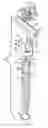 Fig. 01 - Polyaxial bone screw assembly with fixed retaining structure
