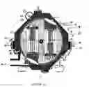 Fig. 01 - ROTARY ENGINE USING TRADITIONAL PISTONS OF FLEXIBLE MOTION