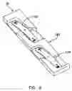 Fig. 09 - Using a leaf spring to attach clamp plates with a heat sink to both sides of a component mounted on a printed circuit assembly