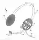 Fig. 01 - Communications headset with programmable keys