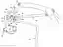 Fig. 01 - Latching system for automatically securing front-mounted loader mast to tractor-carried loader mounting frame
