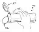 Fig. 01 - Comestible product dispenser having single hand operation and method of using same