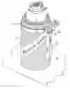 Fig. 01 - Device for storing a shaving razor or other implement with an associated container