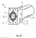 Fig. 18 - Universal door striker plate that permits continuous adjustment
