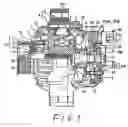 Fig. 02 - On-vehicle alternator capable of adjustably orienting output cable