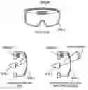 Fig. 01 - Eyewear with an image projected off of an unassisted eyewear lens to the user