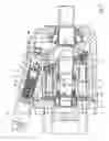 Fig. 02 - Axial piston machine having a fixable slide block on the swash plate