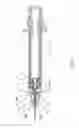 Fig. 12 - Cylindrical pushrod for needle-retracting safety injector and the needle-retraction controllable safety injector